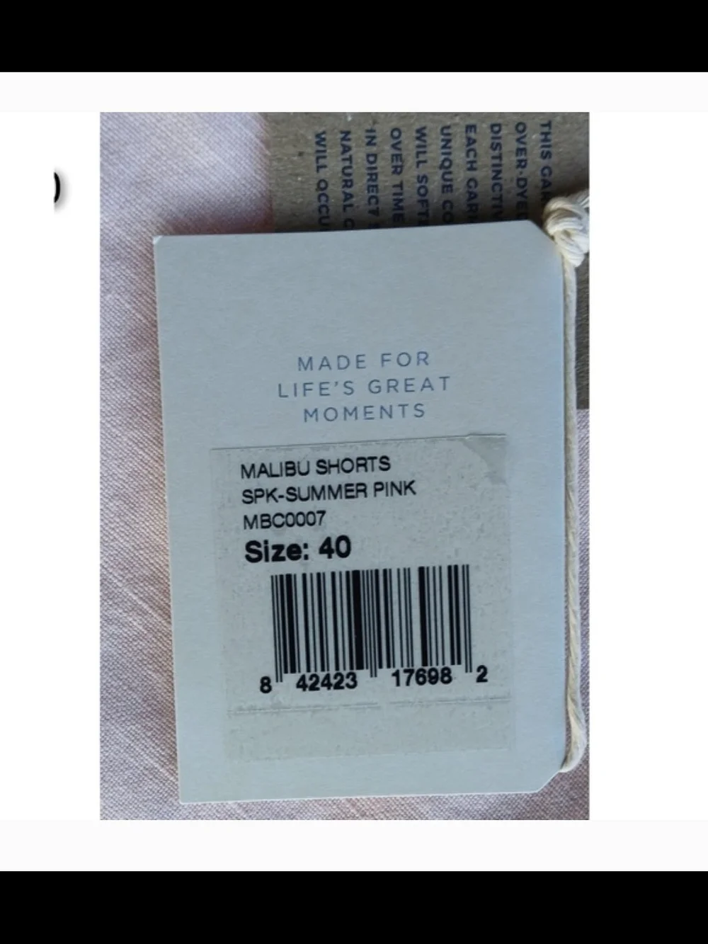 Faherty Malibu Shorts NWT Summer Pink Linen Blend Men's Size 40 9